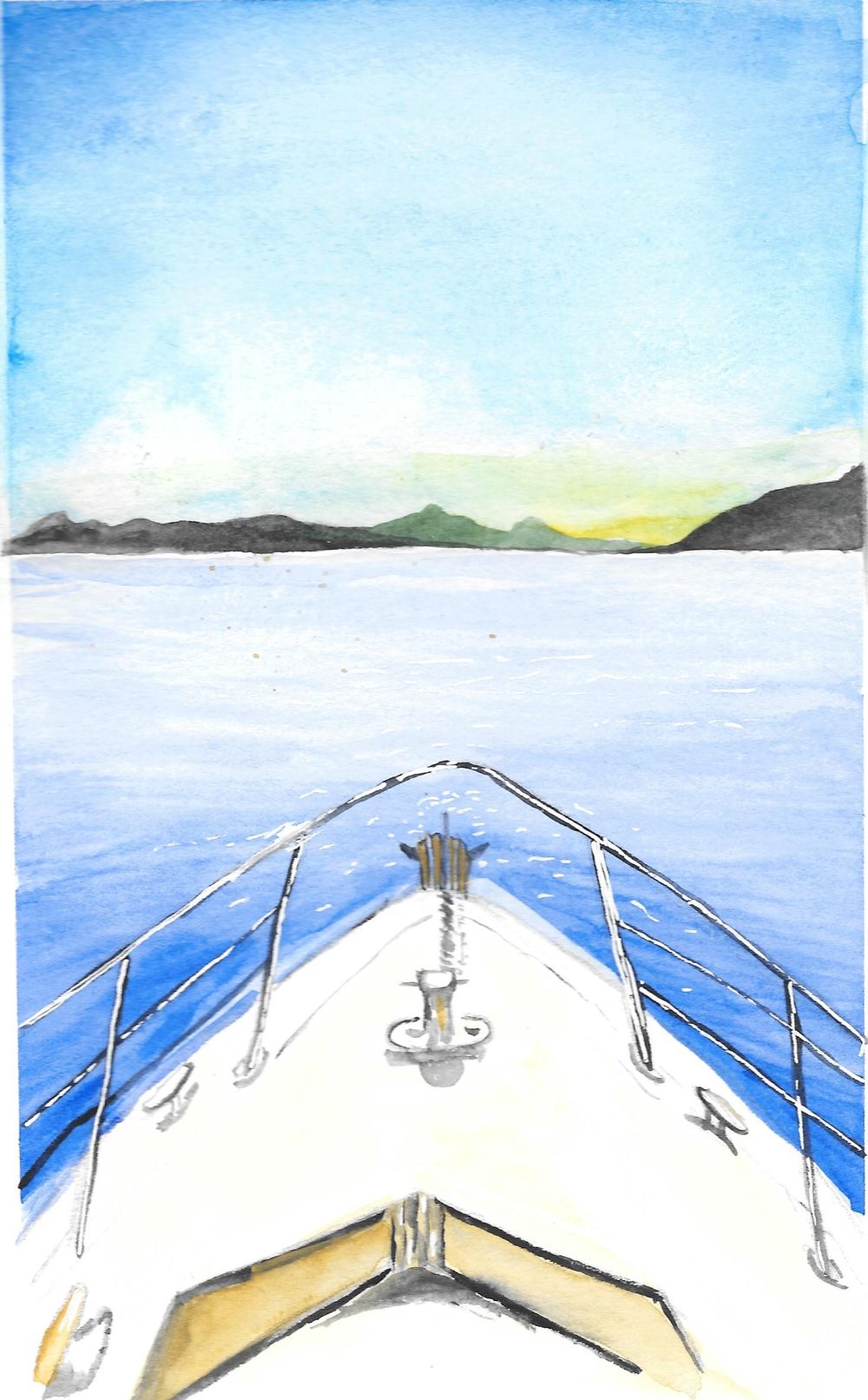 Watercolor Seascape & Boats - image 4 - student project