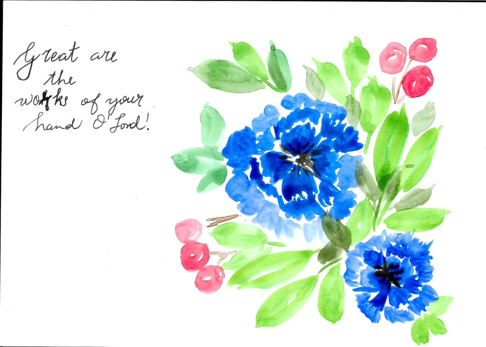 Loose Watercolor Florals - image 1 - student project