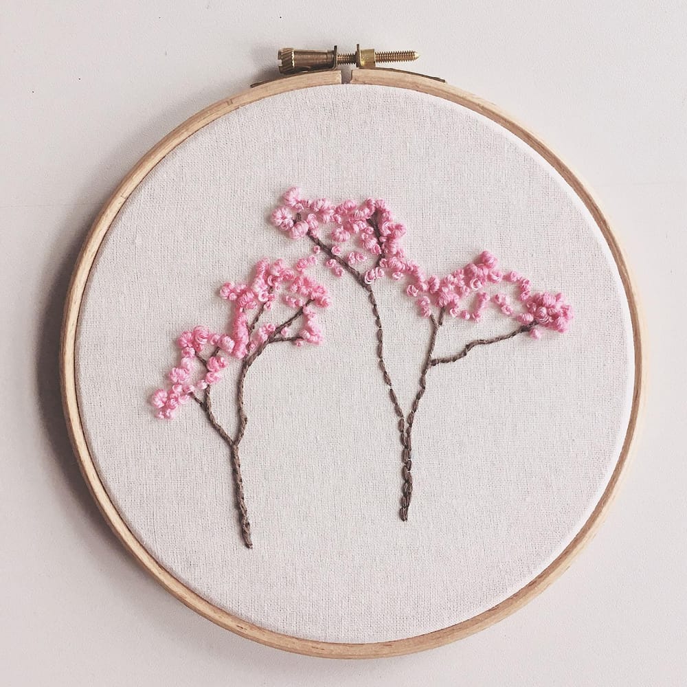 Blossom Embroidery Hoop Art - image 1 - student project