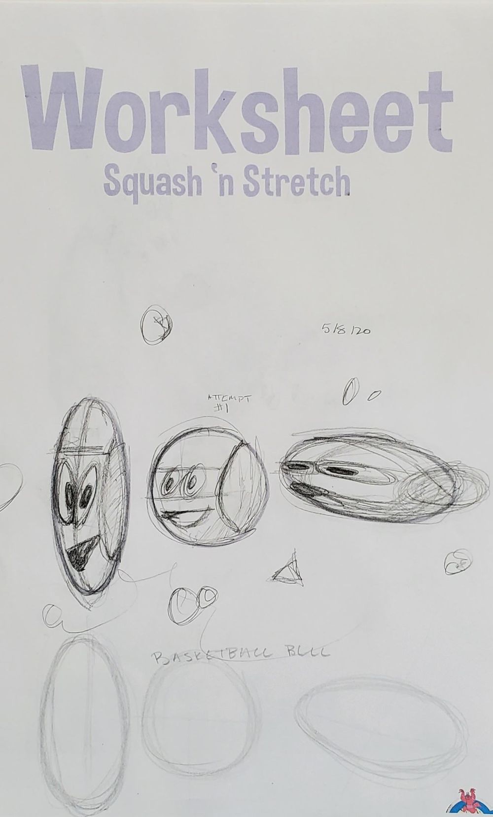 Squash and Stretch Worksheet - image 2 - student project