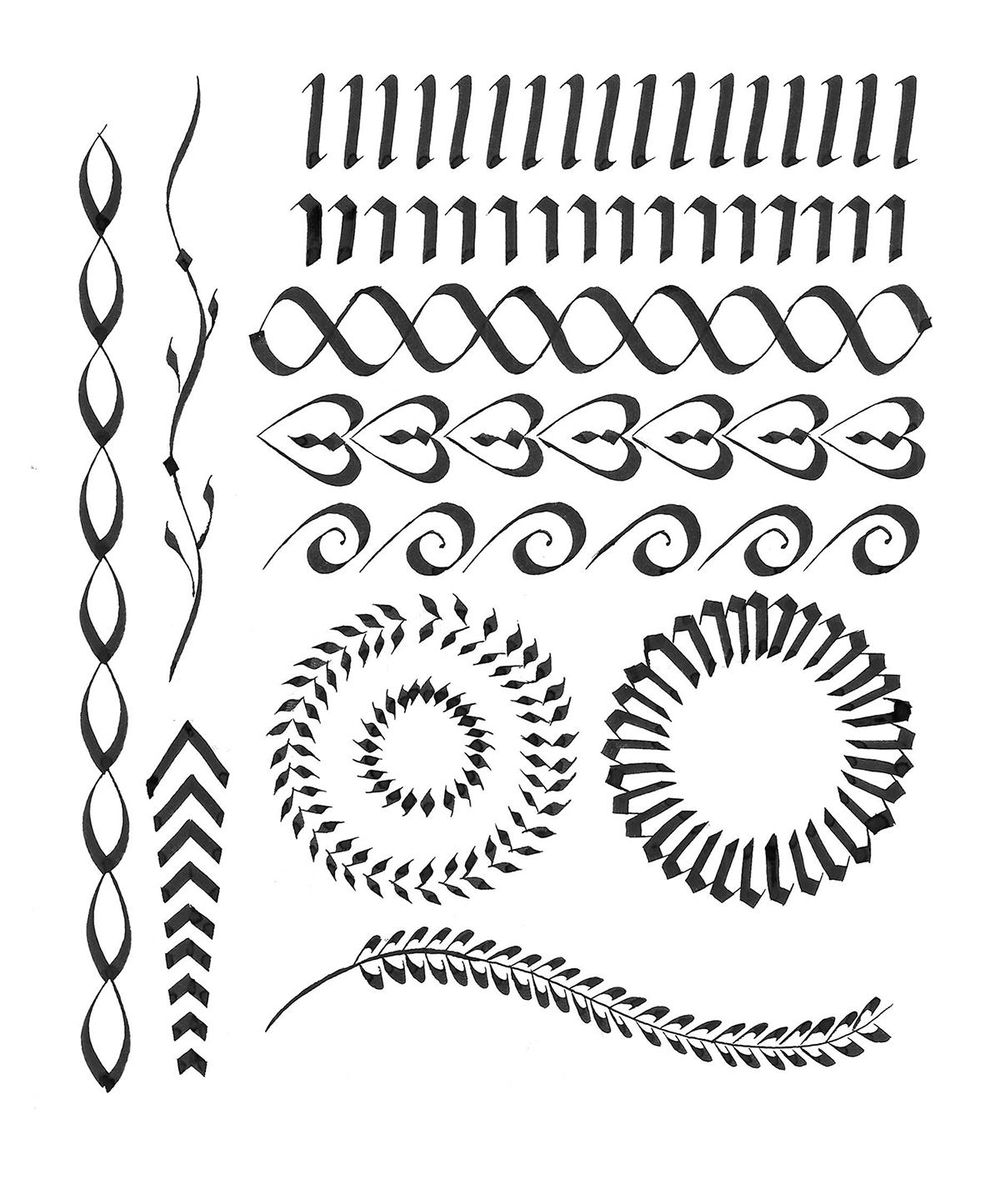 Great Gothic Boot Camp Challenge: Calligraphy Stroke Tatoo + Sketches and Exploration + Exercises - image 3 - student project