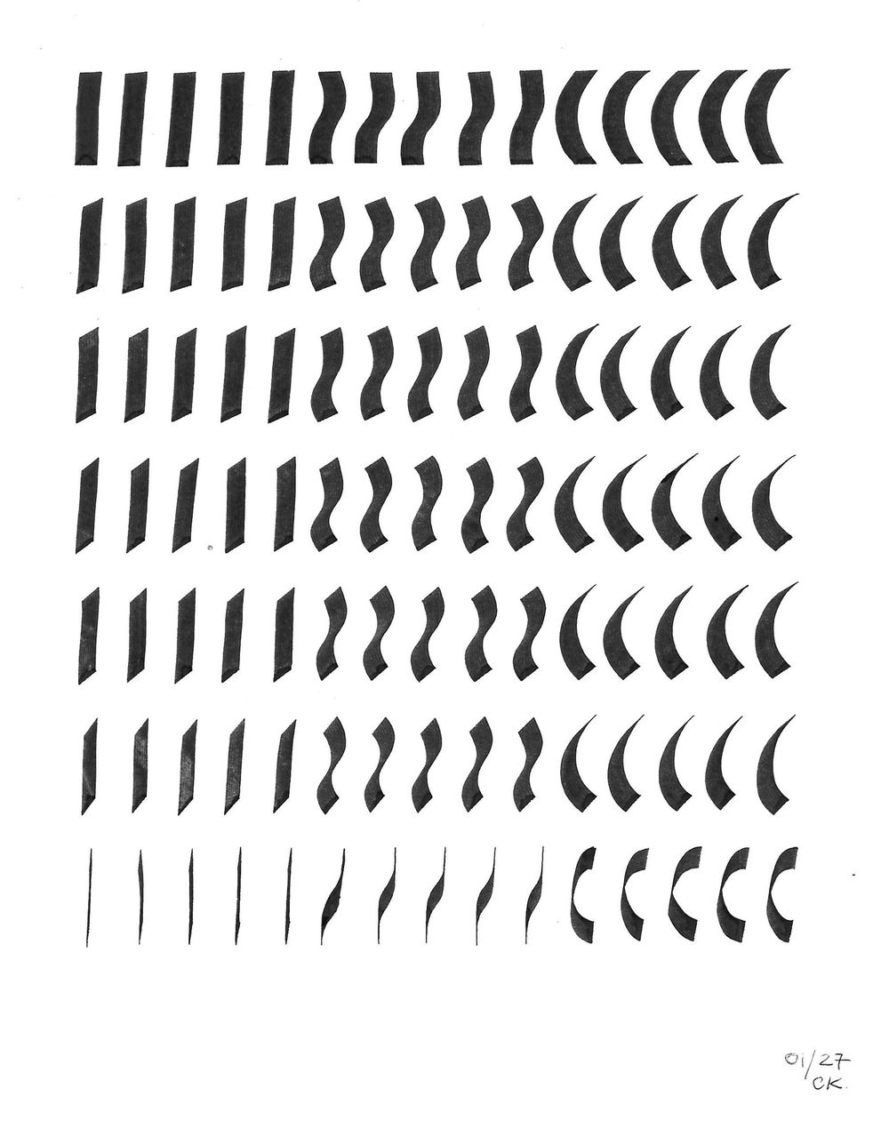 Great Gothic Boot Camp Challenge: Calligraphy Stroke Tatoo + Sketches and Exploration + Exercises - image 1 - student project