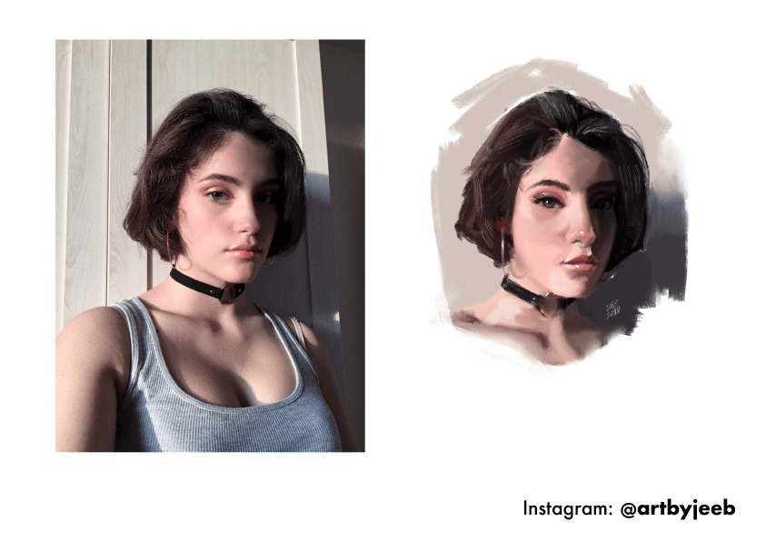 Painting Portraits the Gabrielle Brickey style - image 3 - student project