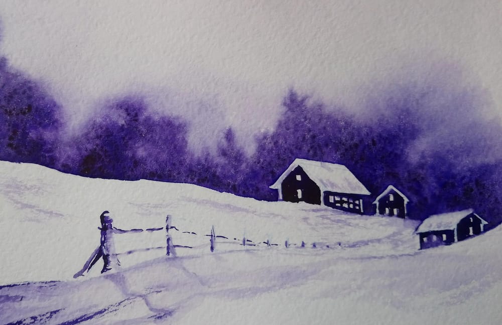 Monochrome paintings with Watercolor - Learn to paint using a single color - image 3 - student project