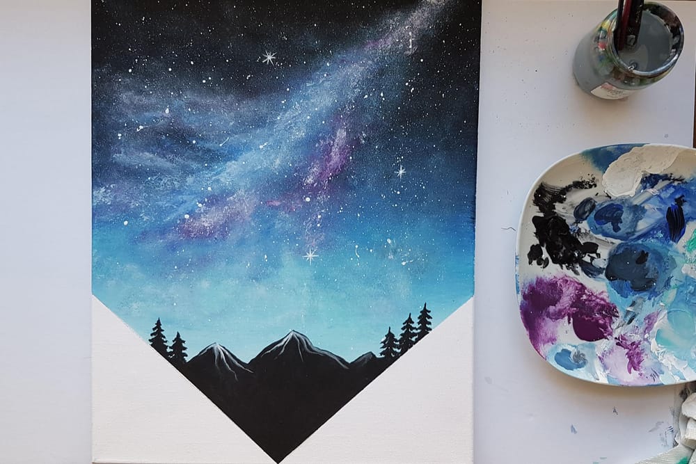 How To Create A Realistic Galaxy Painting, With Acrylics Skillshare