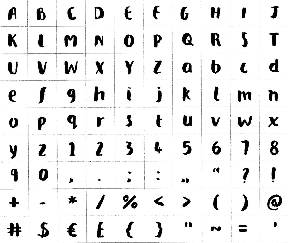 My First Handwritten Font - image 1 - student project