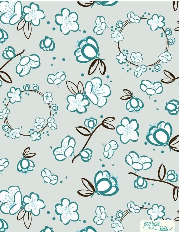 Intro to surface pattern design workshop: "Nostalgia" - image 1 - student project