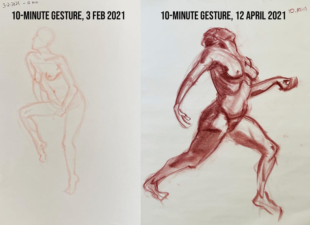 Update 18 April - 2021 : Lori's Gesture drawing project - image 1 - student project