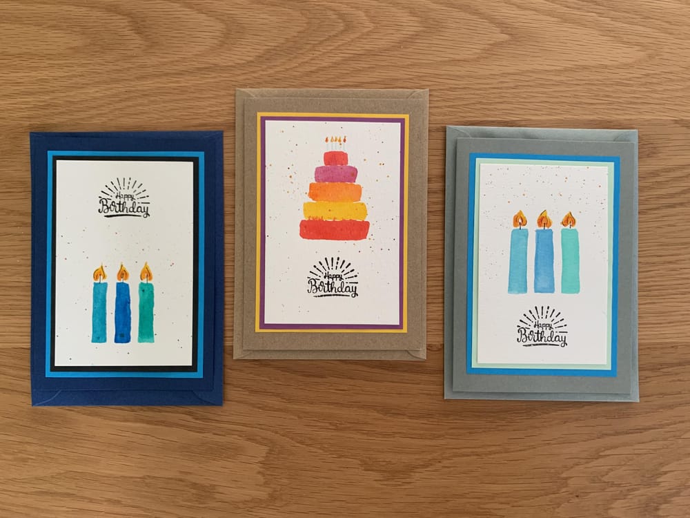 Watercolour cards - image 1 - student project