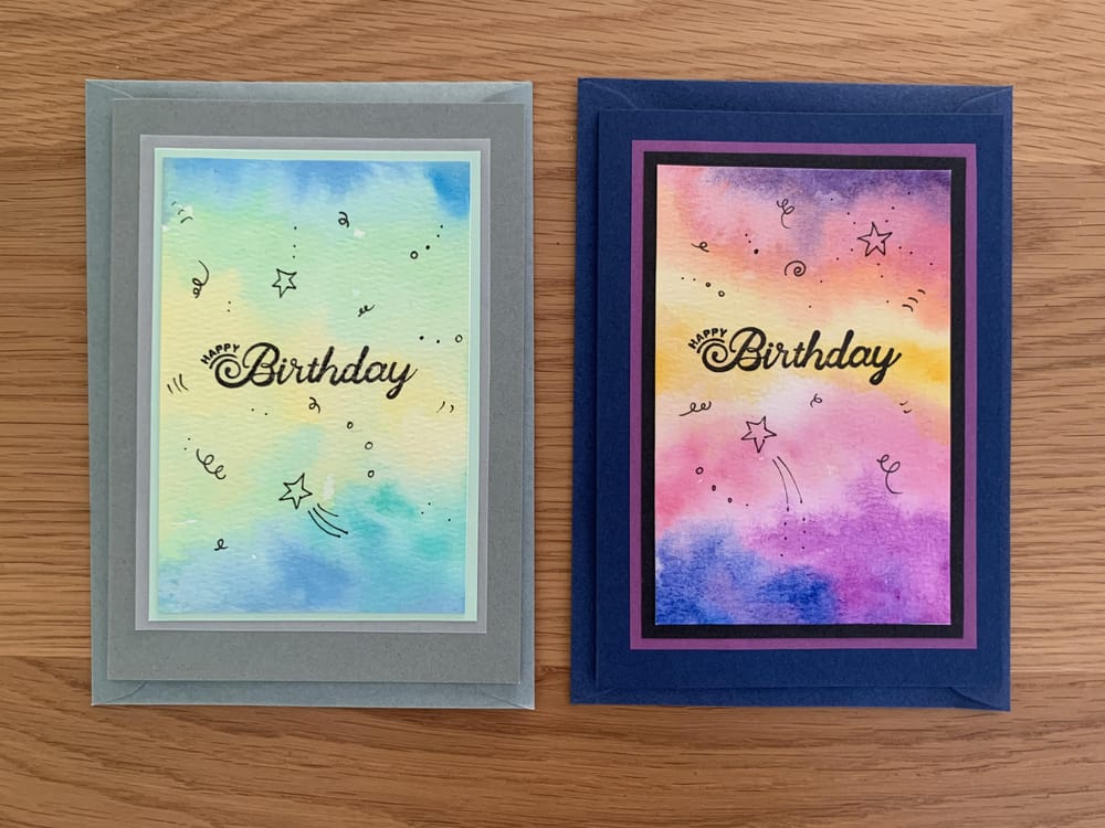 Watercolour cards - image 3 - student project