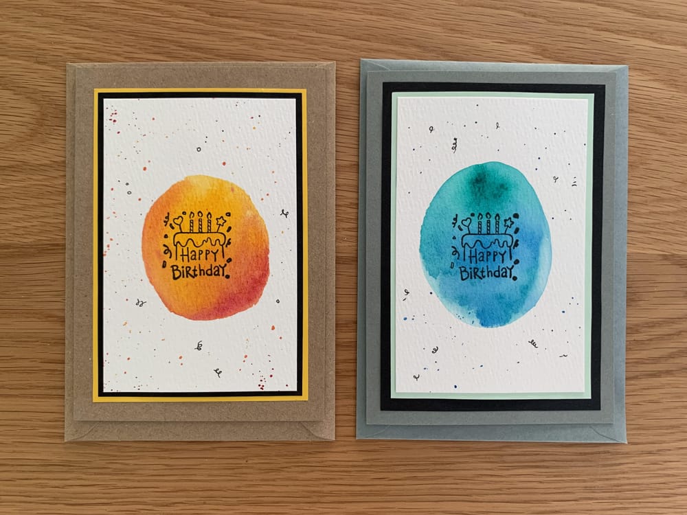 Watercolour cards - image 2 - student project