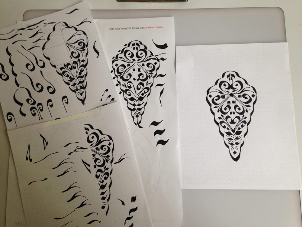 Calligraphic Motif for Pattern - image 1 - student project