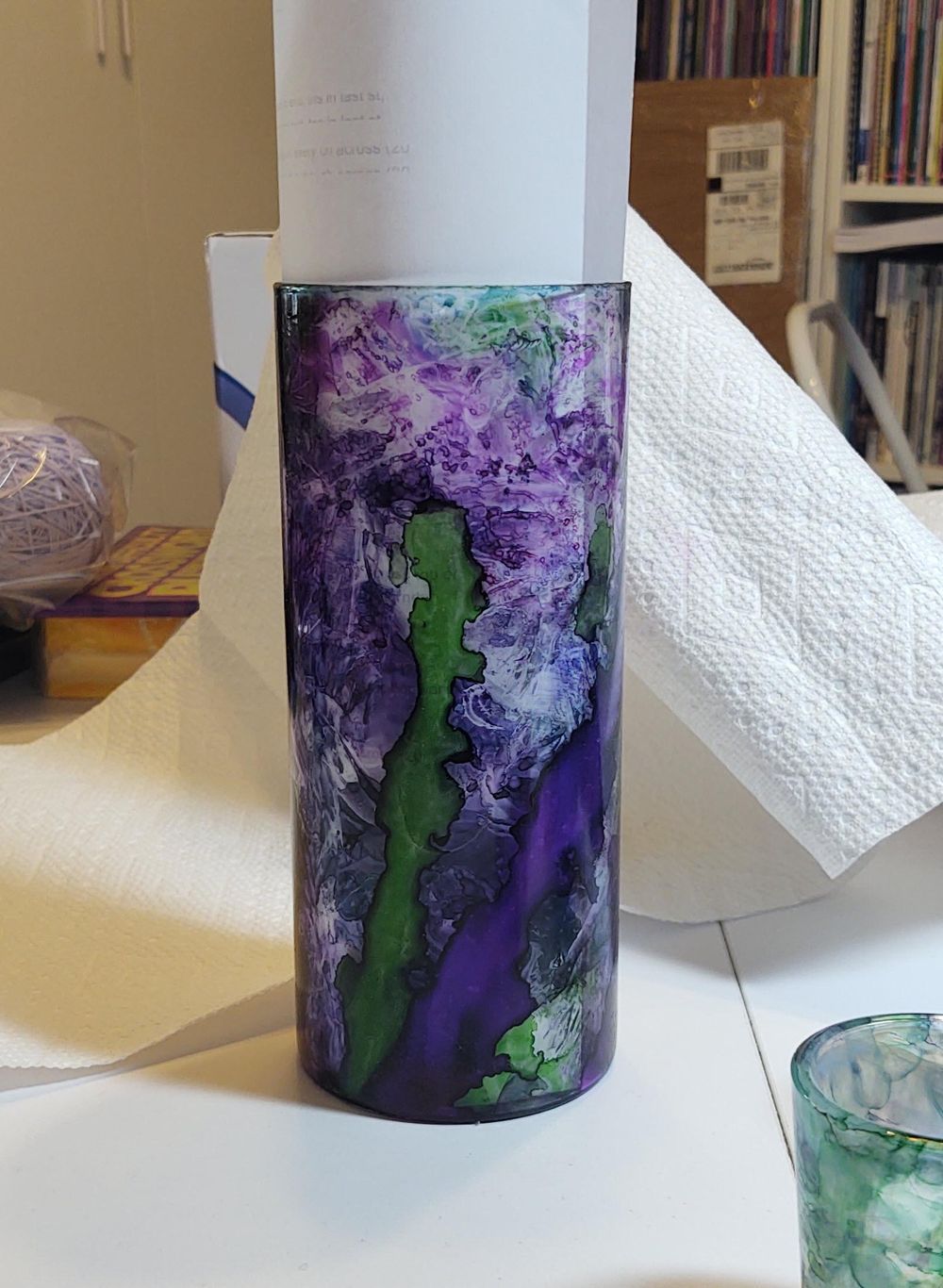 Alcohol Ink Plastic Wrap Technique - image 4 - student project