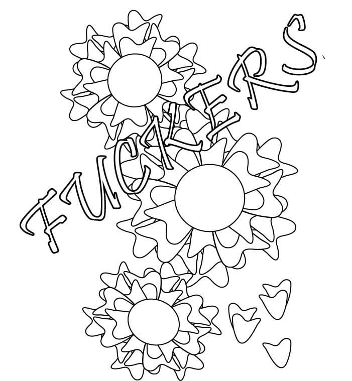 Swear Words Coloring Page F@%kers - image 1 - student project