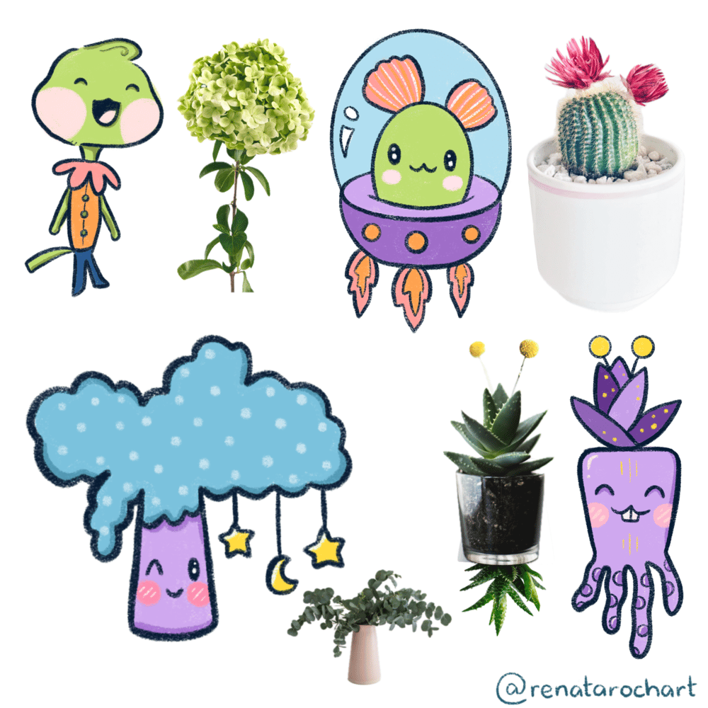 Botanical Character illustration - image 2 - student project