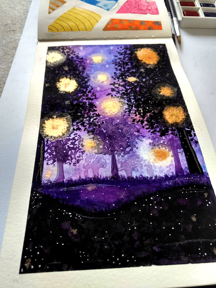 Unusual tools for watercolor - image 2 - student project