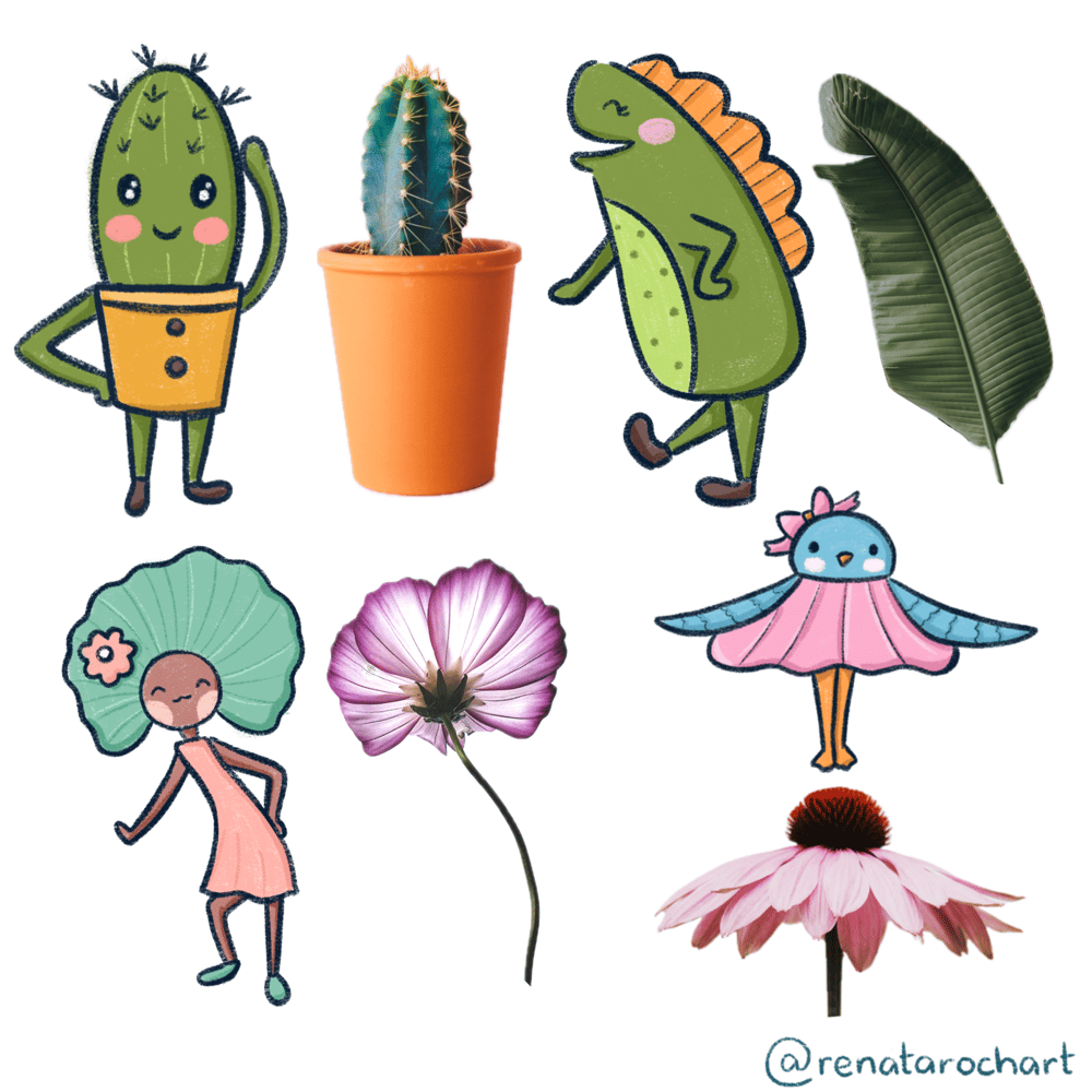 Botanical Character illustration - image 1 - student project