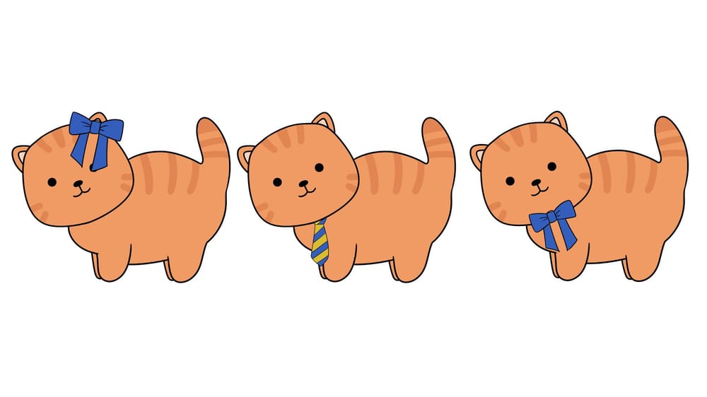 Ties, Bows, Hats, on Chibi Cats! - image 1 - student project