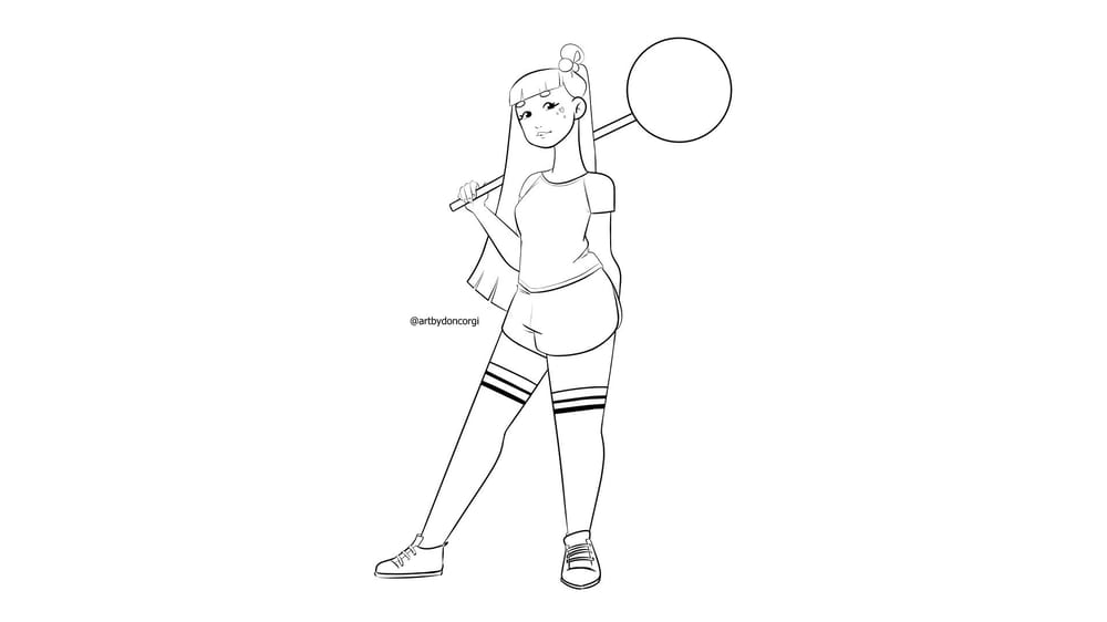 Candy Girl (Coloring Class Project!) - image 1 - student project