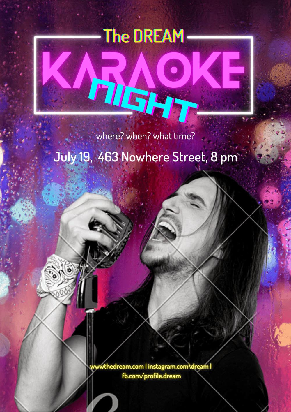 Karaoke Night poster project - image 1 - student project
