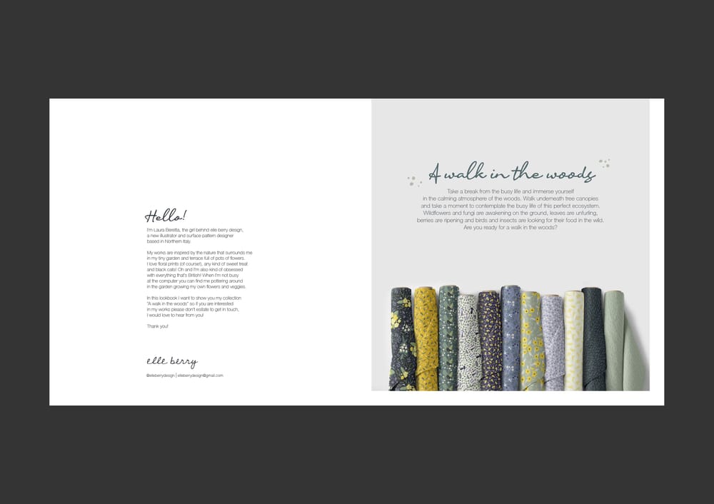 A walk in the woods | Pattern collection lookbook | elle berry - image 1 - student project