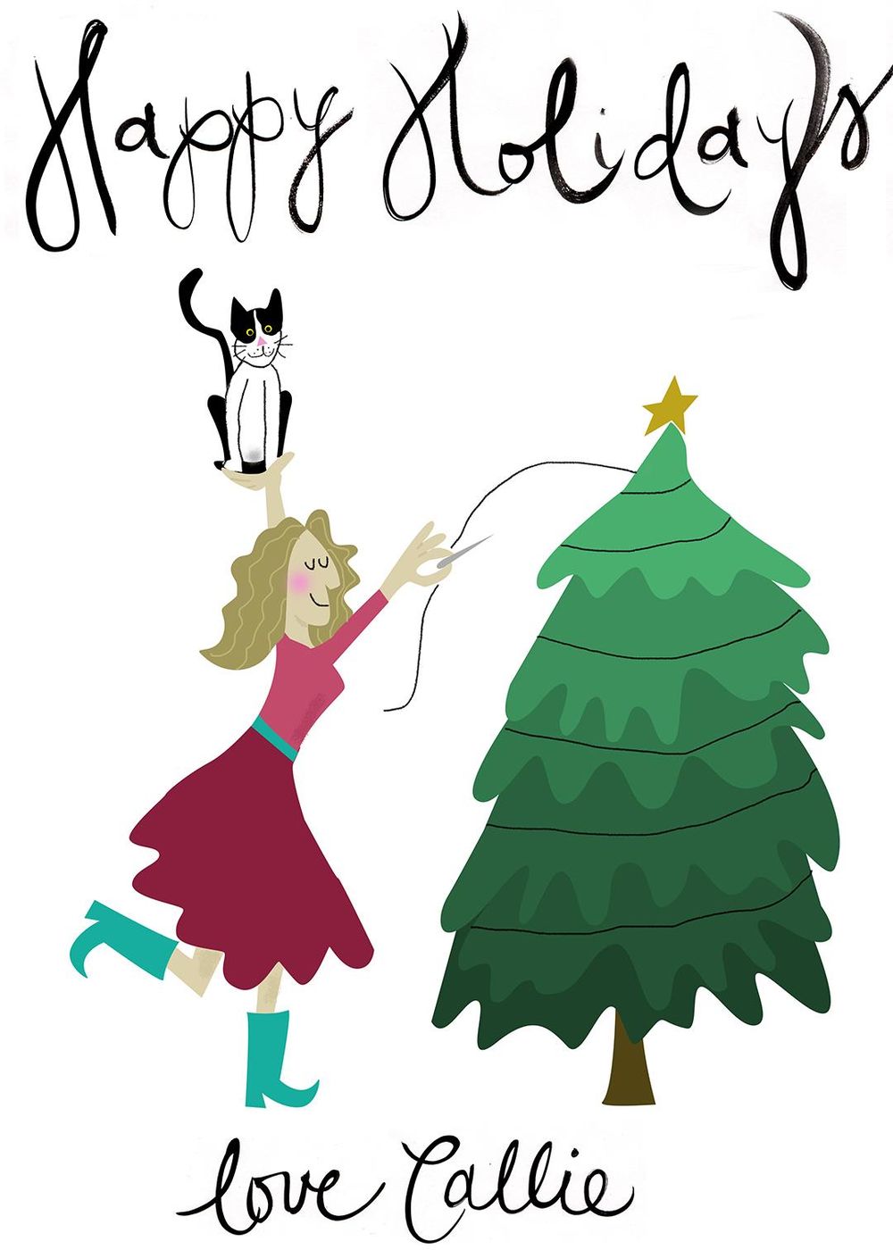 Holiday Card Inspired by Odd Bodies Class - image 1 - student project