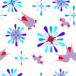 Blue Star Burst Red Dot - image 3 - student project