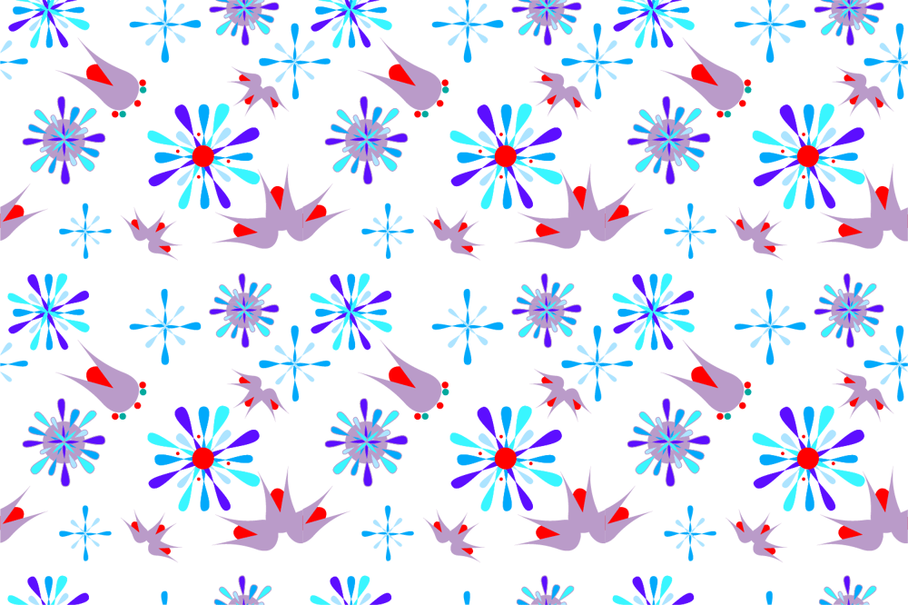 Blue Star Burst Red Dot - image 1 - student project