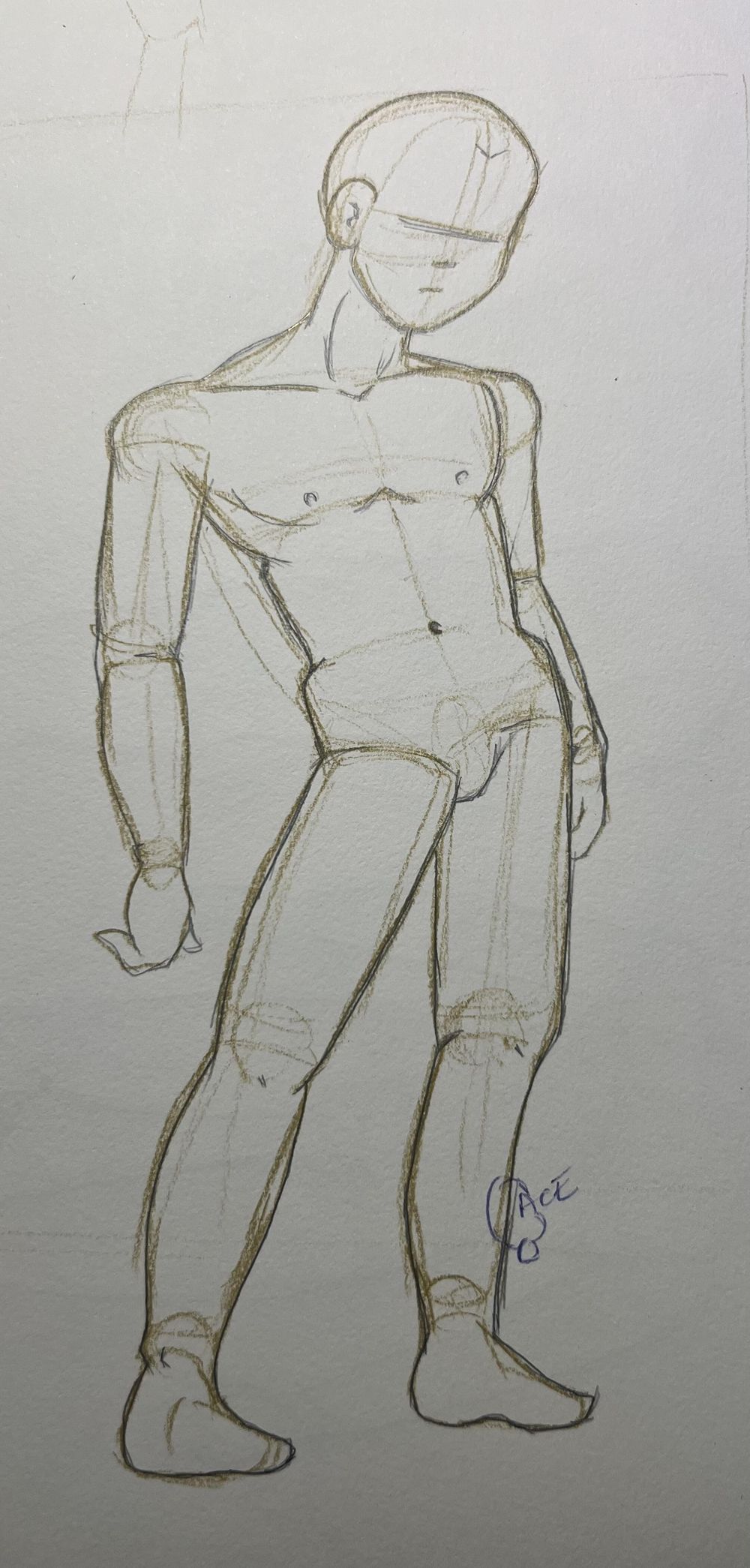 Male body drawings - image 1 - student project