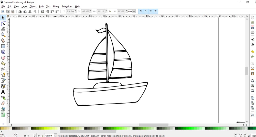 Sea and boats pattern - image 2 - student project