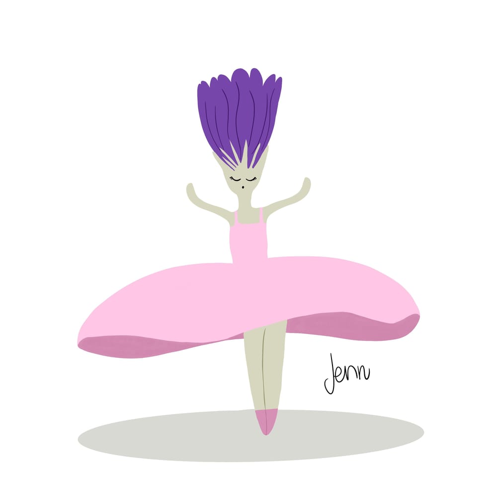 Botanical character illustration - image 3 - student project