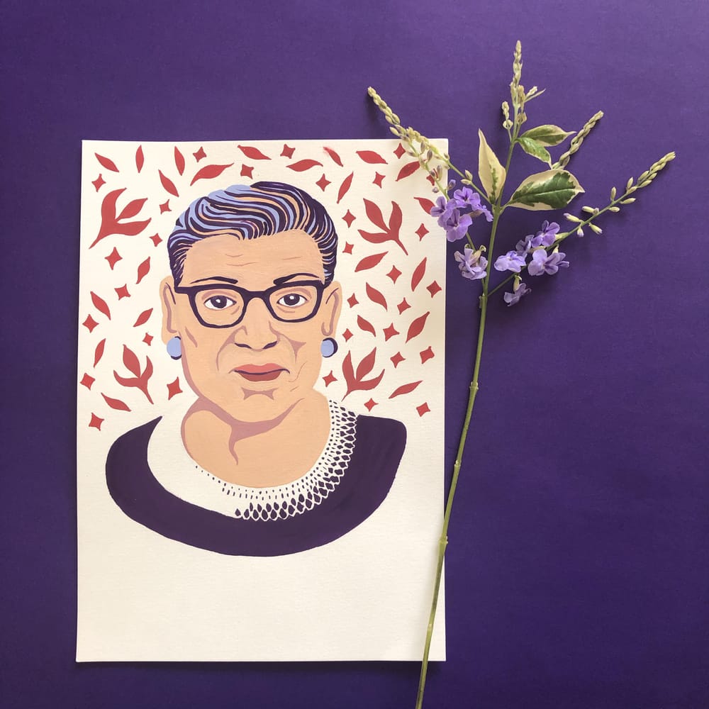 Portrait of Ruth Bader Ginsburg - image 2 - student project