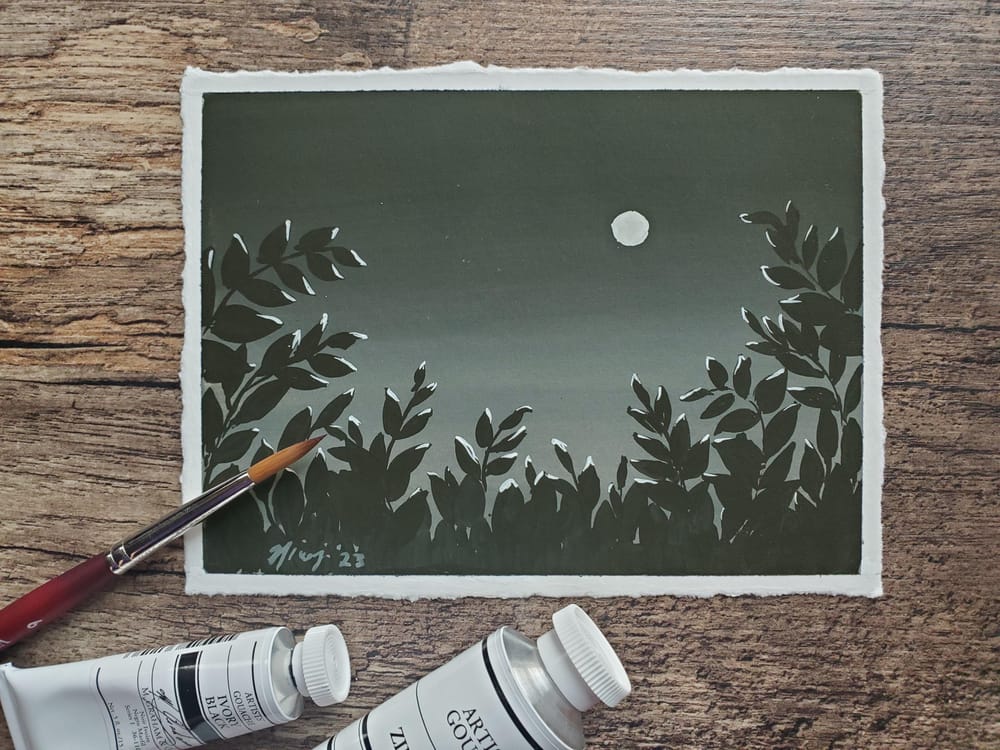 Lady Luna: A Gouache Journey - image 2 - student project