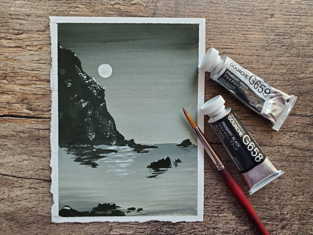 Lady Luna: A Gouache Journey - image 1 - student project