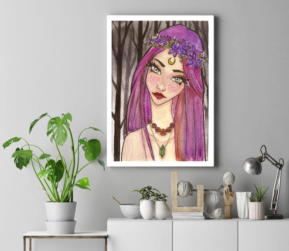 Woodland Faery - watercolor portrait class - image 1 - student project