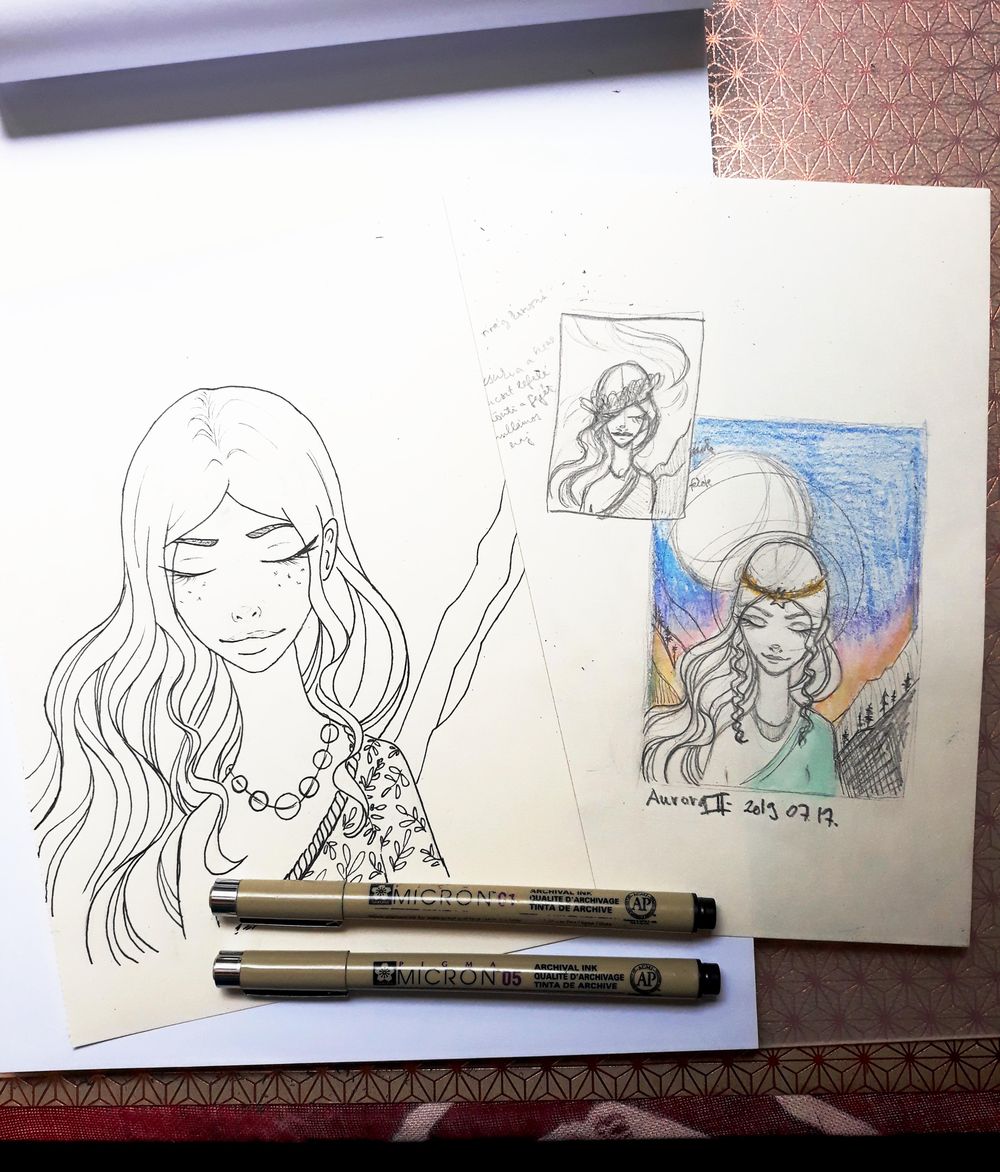 Watercolor Galaxy - Aurora, the Goddess of Dawn - image 1 - student project