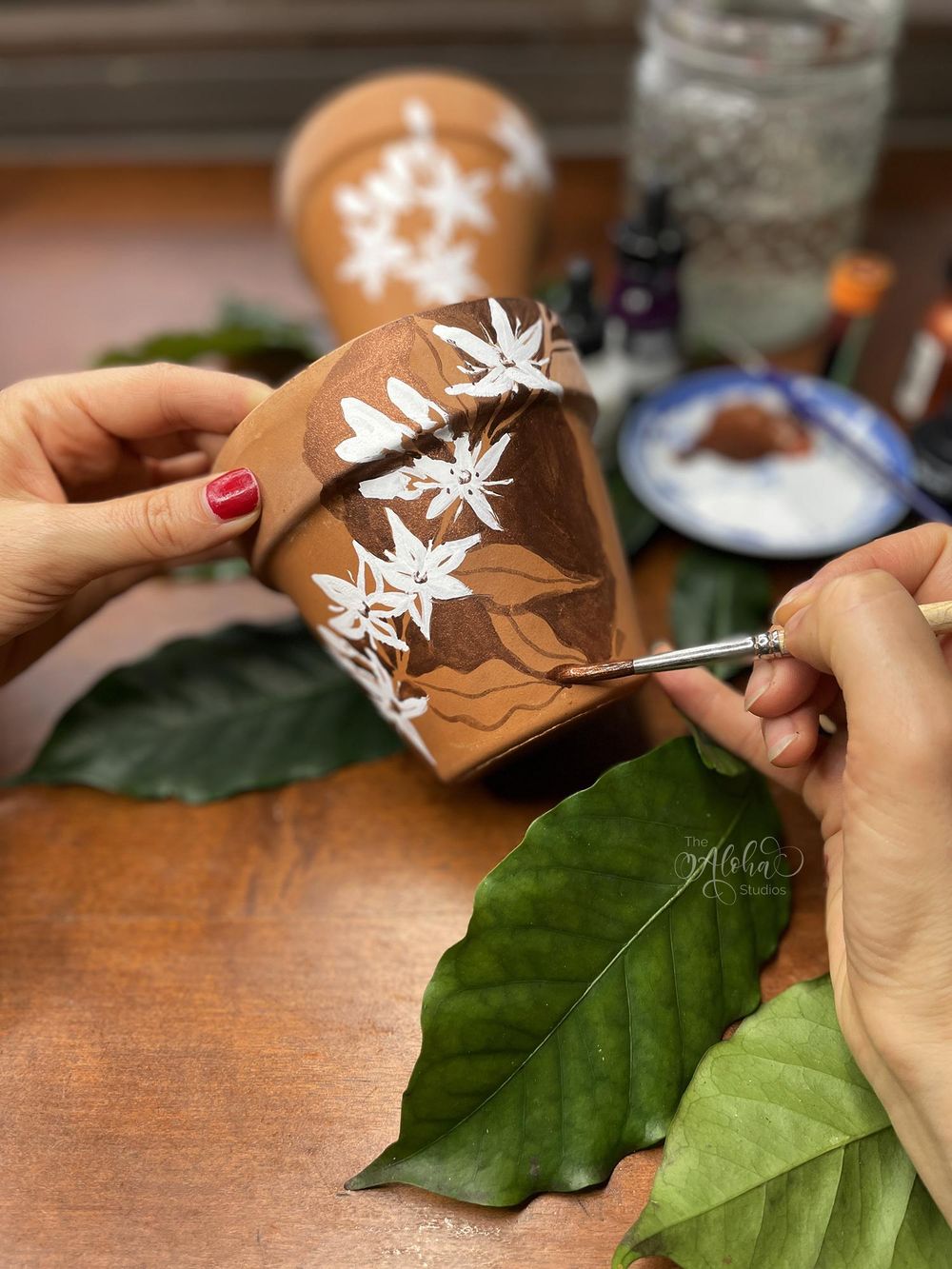 Ink on everything! Coffee flowers & berry studies - image 2 - student project