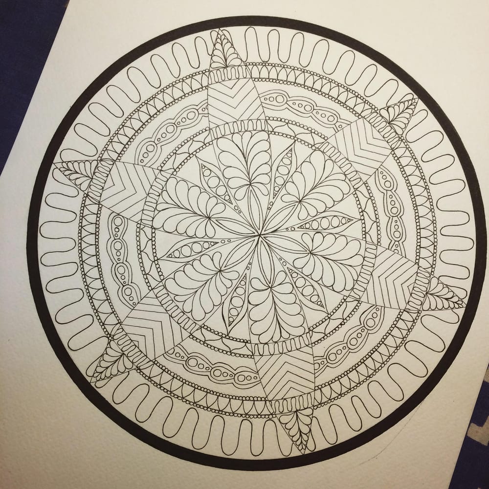 Dotty Watercolour Mandala :) - image 1 - student project