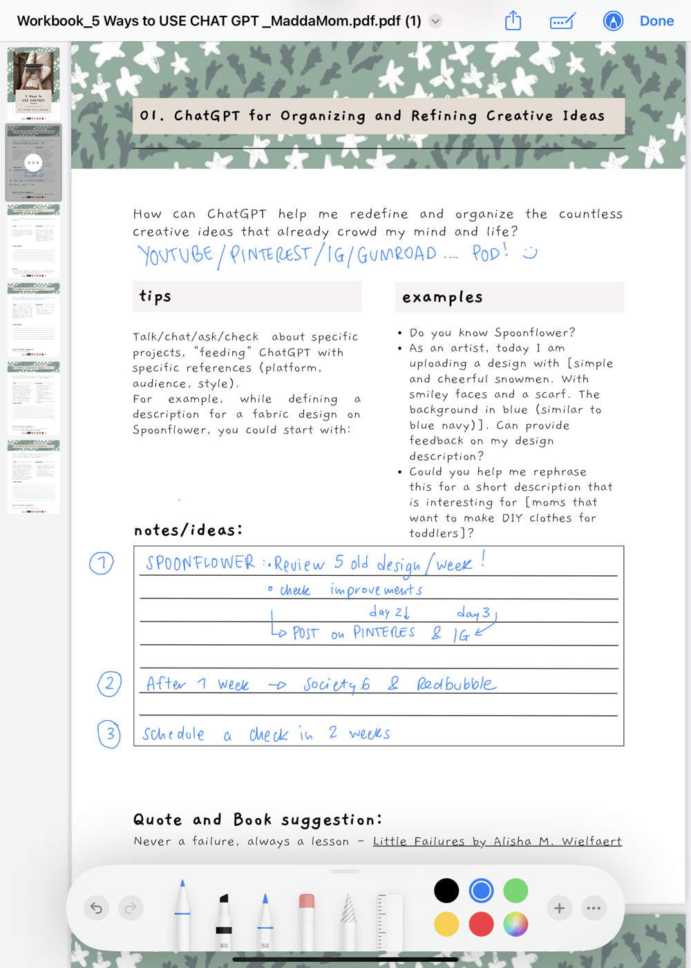 ChatGPT Workbook in progress - image 1 - student project