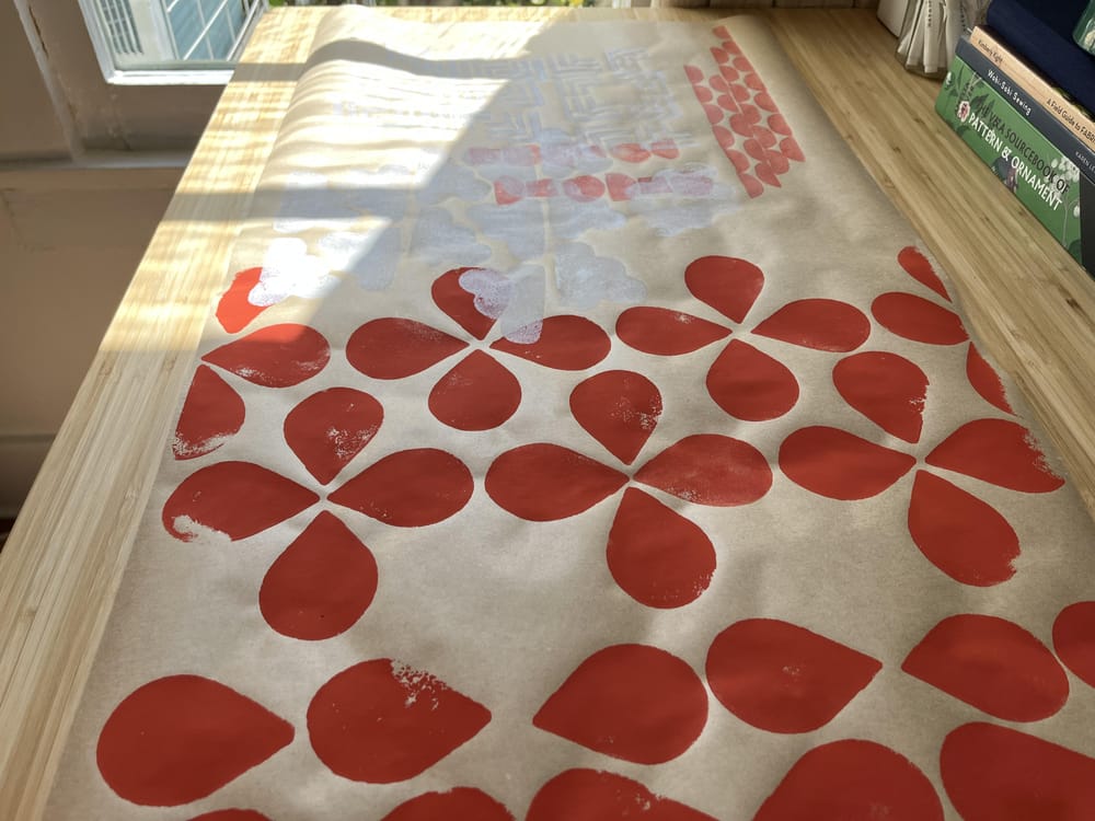 Potato Printed Linen Napkins - image 3 - student project