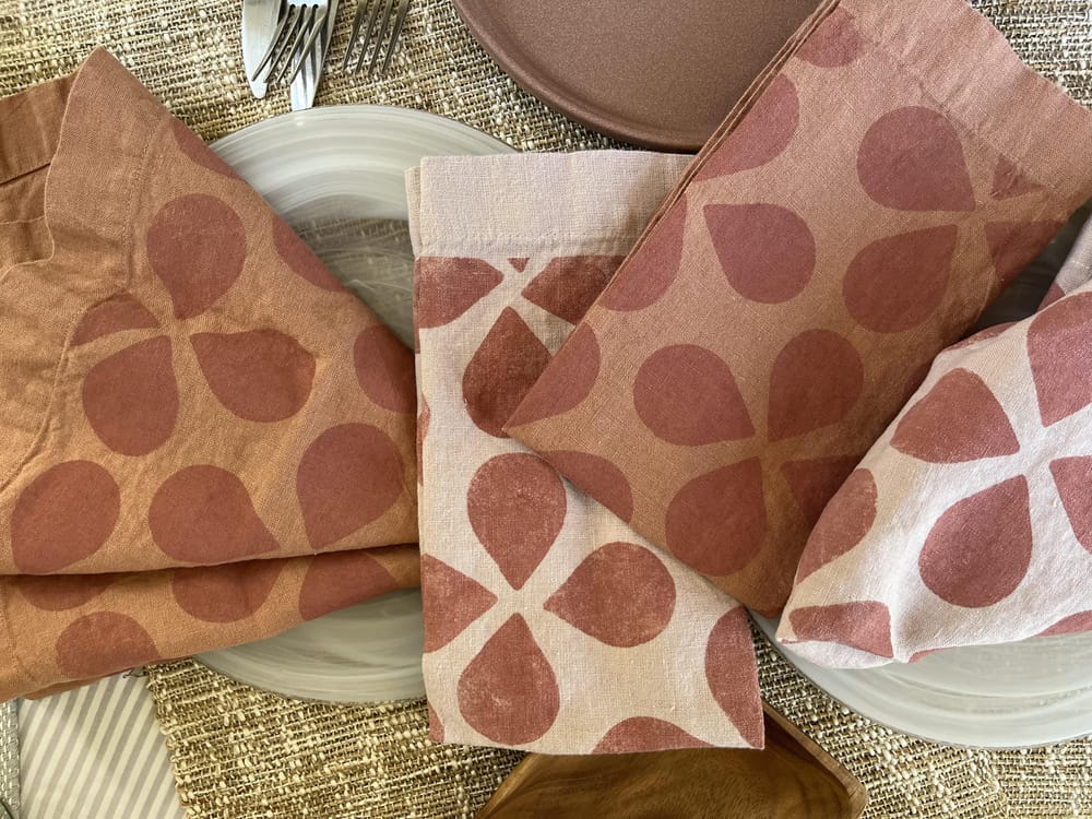 Potato Printed Linen Napkins - image 4 - student project