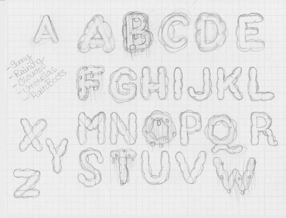 Cloudy Day Alphabet - image 3 - student project