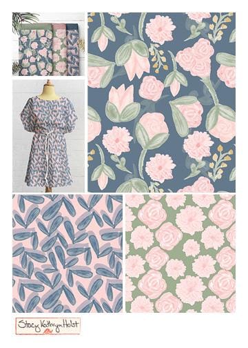 Watercolor Flower Pattern - image 6 - student project