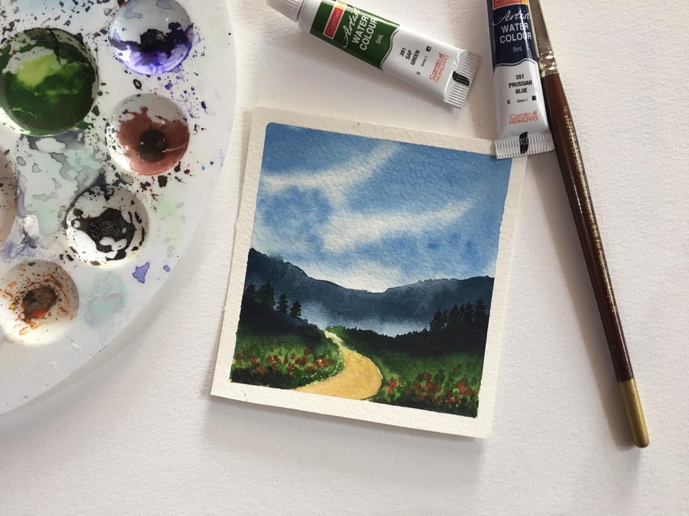 Watercolour Landscapes in 10 min! Skillshare Student Project