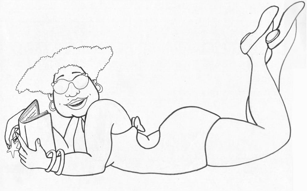 Bookish Ms. Abrielle on the beach! - image 2 - student project