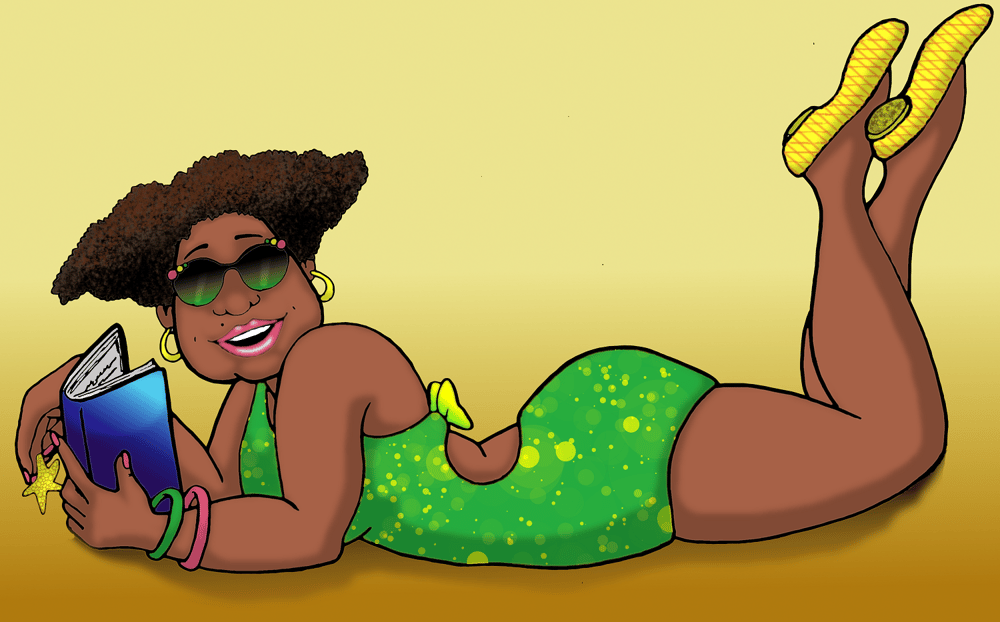 Bookish Ms. Abrielle on the beach! - image 3 - student project