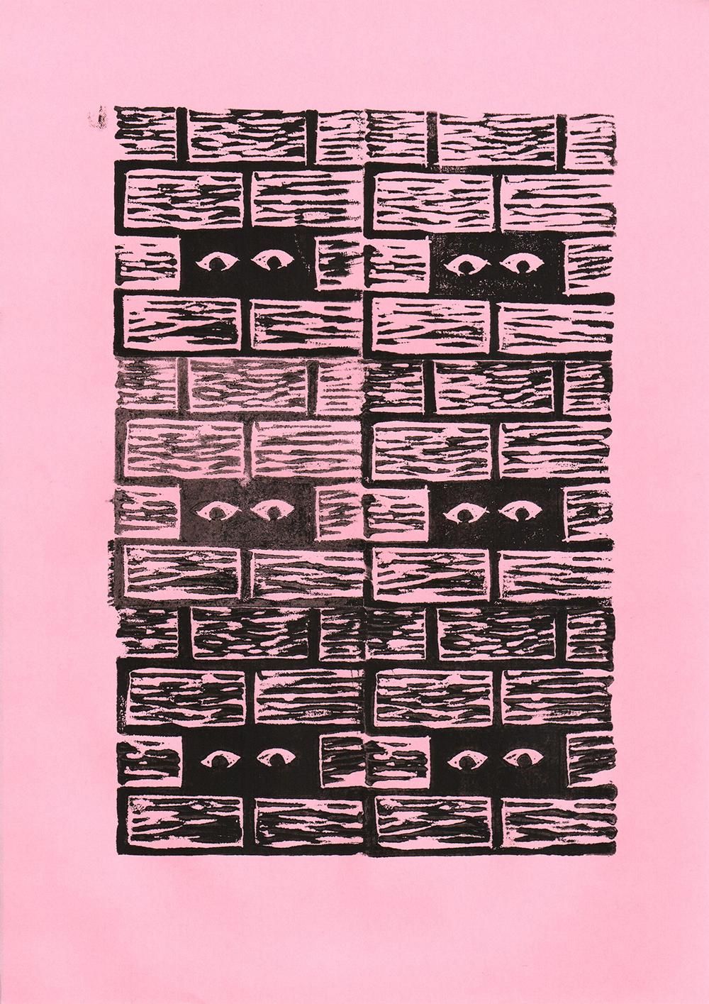 Geometric Linocut Patterns - image 11 - student project