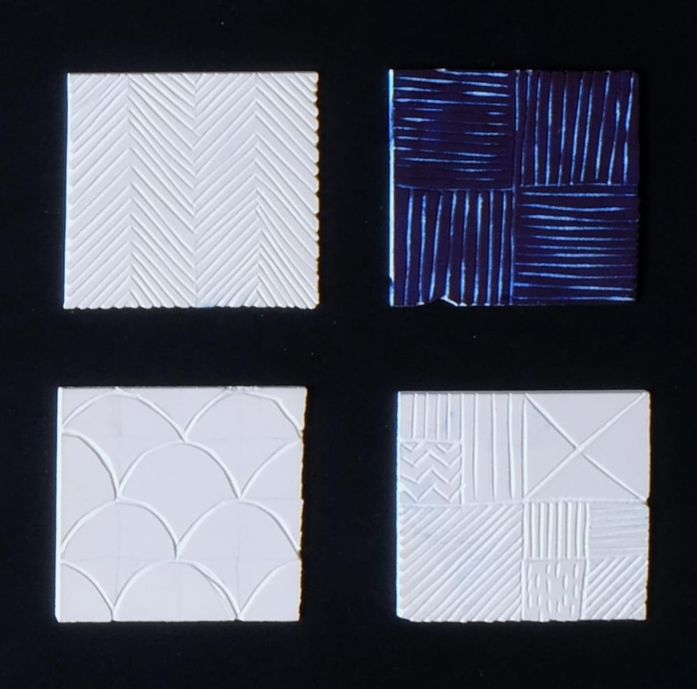 Geometric Linocut Patterns - image 2 - student project