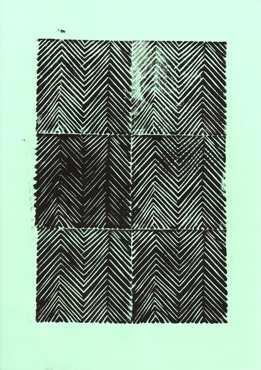 Geometric Linocut Patterns - image 9 - student project