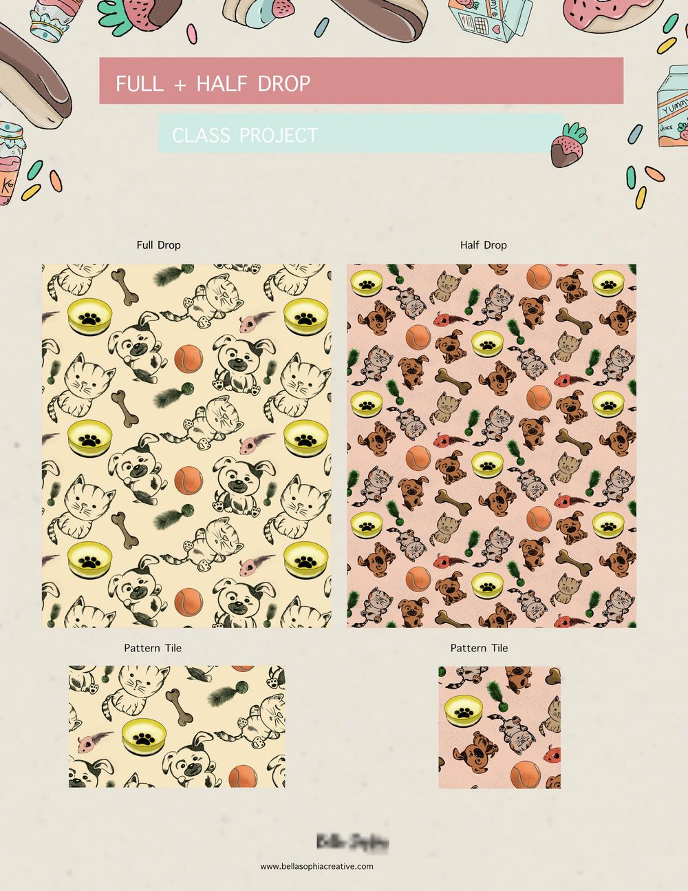 Full and half drop Pattern in Affinity Designer - image 1 - student project